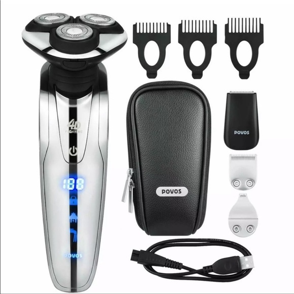 RESTOCKED! NIB Povos Electric Waterproof Rotary Electric Razor Shaver - Picture 8 of 10